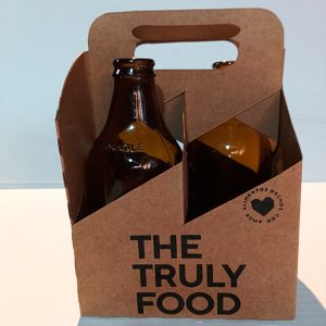 Caja en kraft para 4 botellas de 330 cc